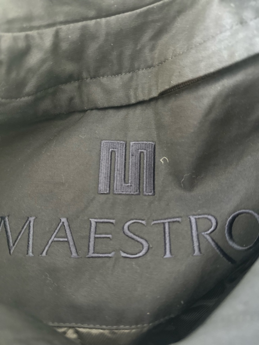 Vintage Maestro Navy Trench Coat Removable Lining Belted Classic Coat - Picture 11 of 16